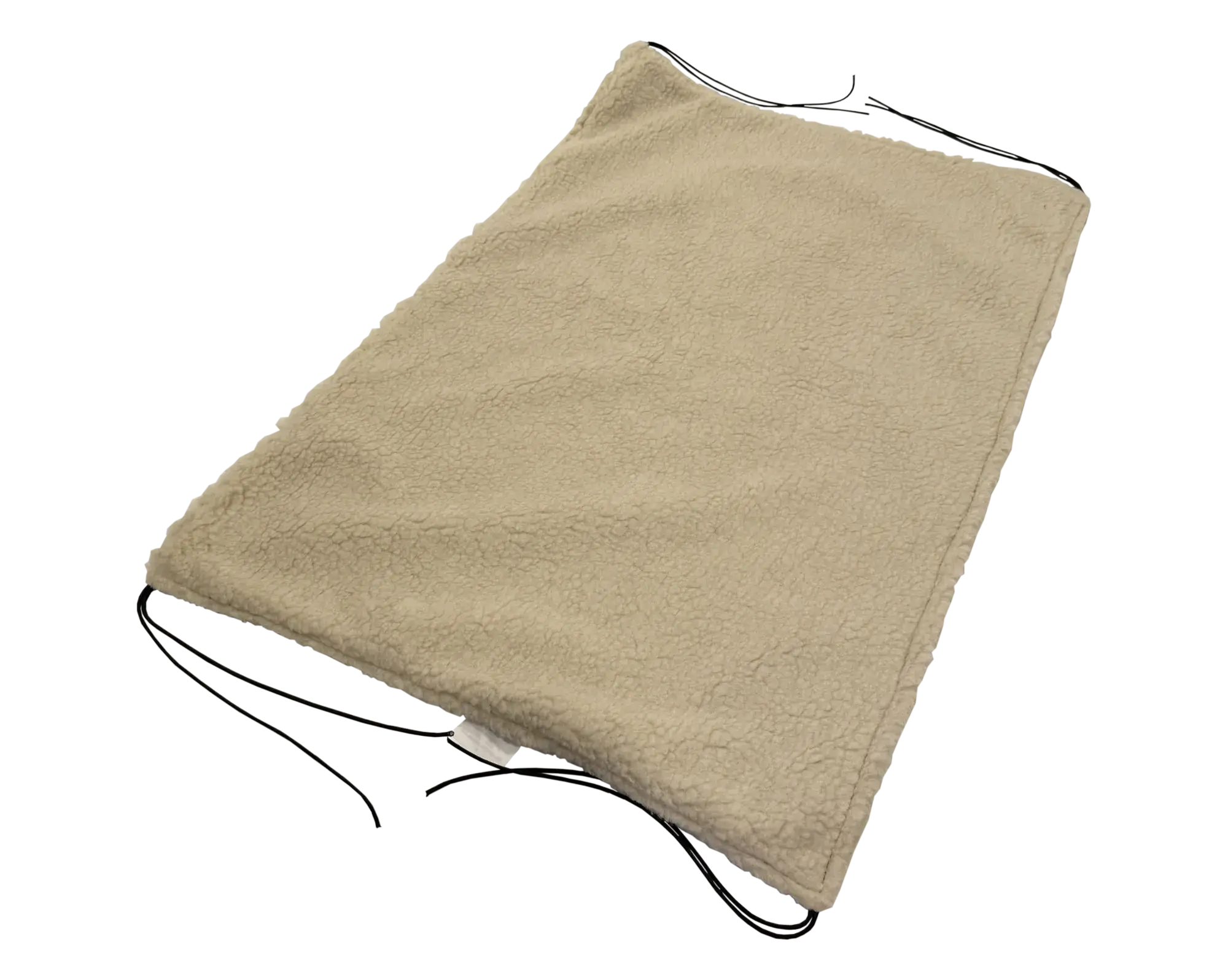 Photo of a GotchaBlanket with Blizzard fabric on one side and Cream fabric on the other.