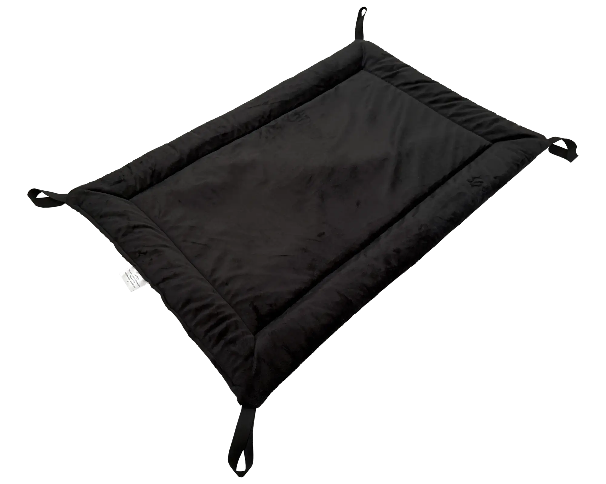 Photo of a GotchaPad with Black fabric on one side and Cream fabric on the other.